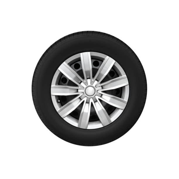 istock New car wheel on light alloy disc isolated 894103940