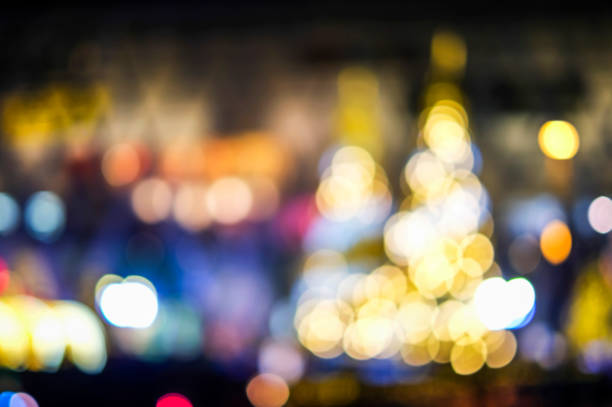 istock Abstract blurred background christmas tree of bokeh light 894104268