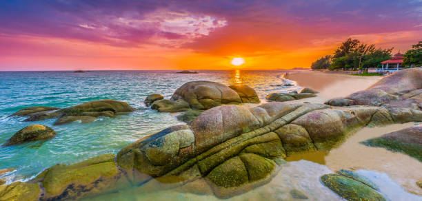 istock Beautiful sunset at the beach 894105060