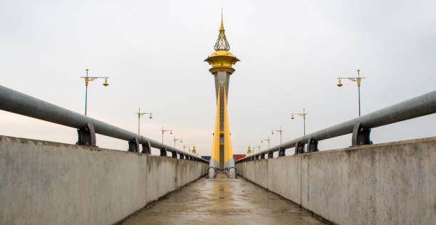 istock Beautifully decorated structure at the top of the bridge tower 894105264