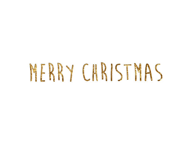 istock golden glitter isolated hand writing word MERRY CHRISTMAS 894108386