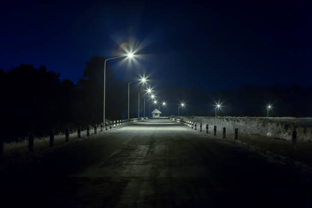 istock Street Light, Road, Highway, Multiple Lane Highway, Snow 894117058