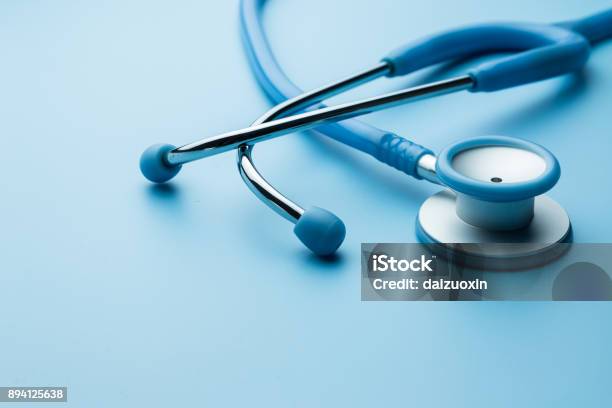 Stethoscope On The Table Stock Photo - Download Image Now - Stethoscope, Doctor, Healthcare And Medicine