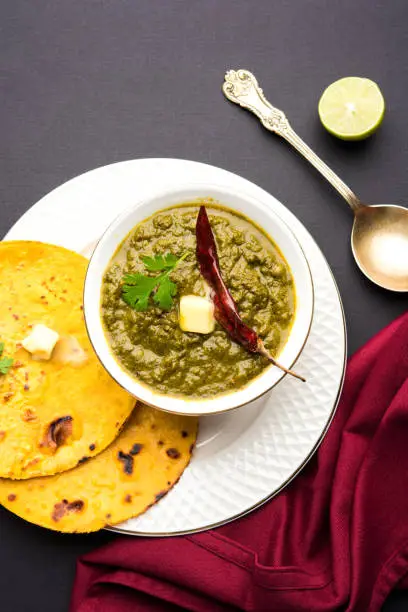 Photo of Sarson Ka Saag Makki Ki Roti popular north indian main course menu usually prepared in winter season