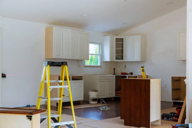istock Installation of kitchen cabinet. 894144626