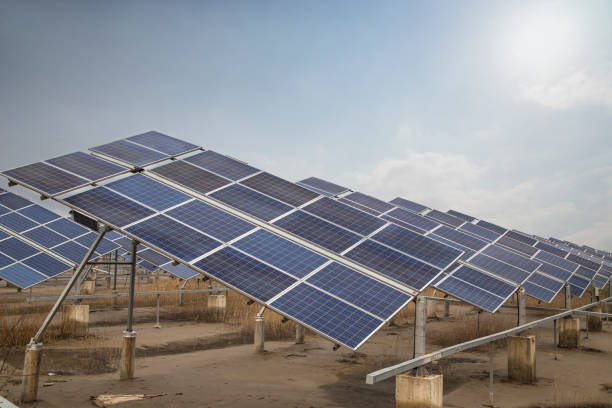 istock Power plant using renewable solar energy with sun 894153118