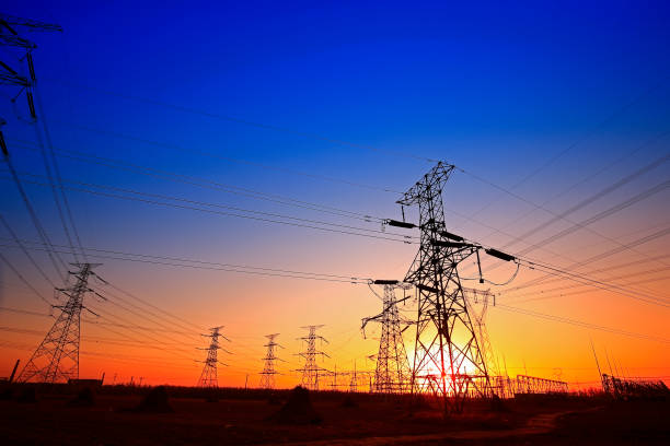 istock Sunset silhouette of pylon 894181432