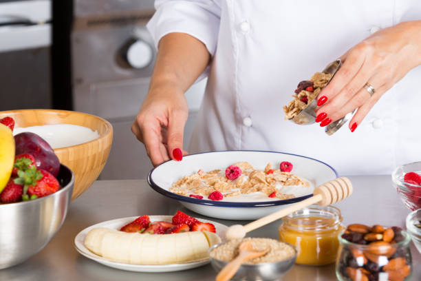 istock Prepared yogurt dessert with cereals 894198856