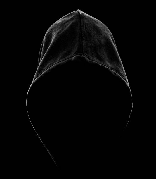 istock Black empty hood in the dark. 894200024
