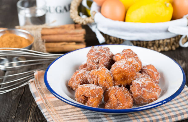 istock Homemade fritters with sugar 894200794