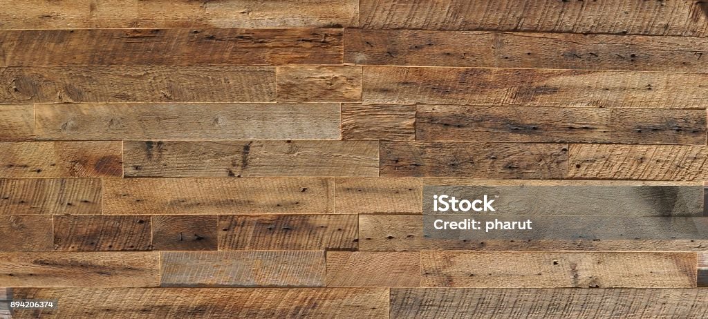 legno recuperato Rivestimento di pareti texture - Foto stock royalty-free di Legno