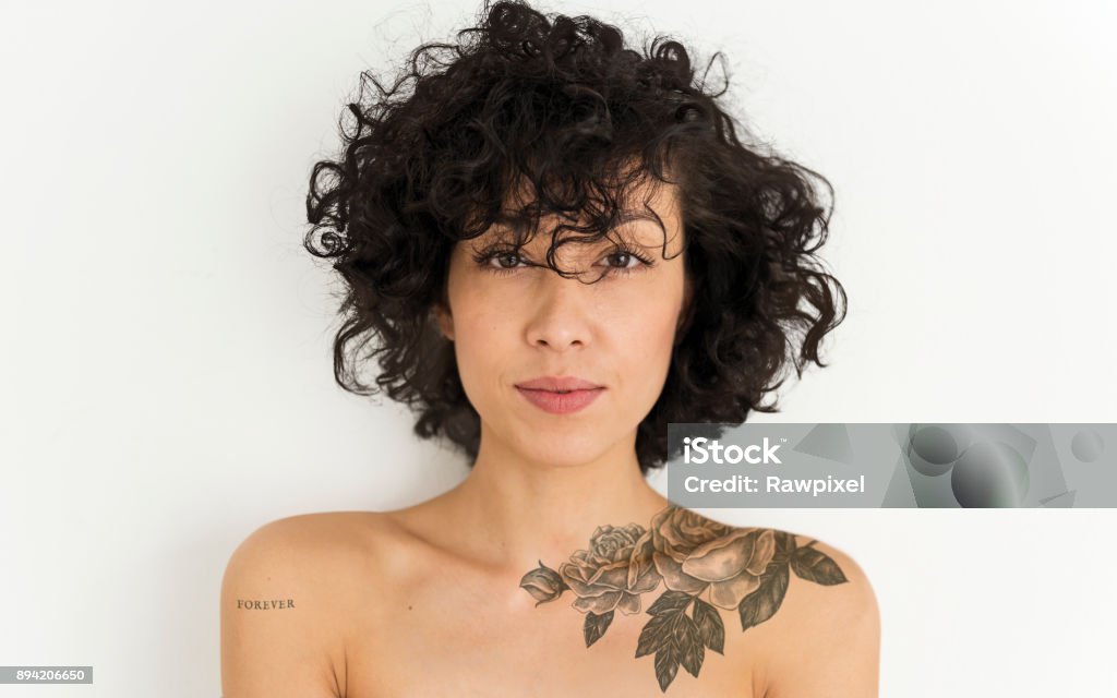 Portrait of a tattooed woman Tattoo Stock Photo