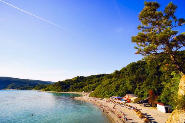 istock Beach with clean sea and sky. 894209386