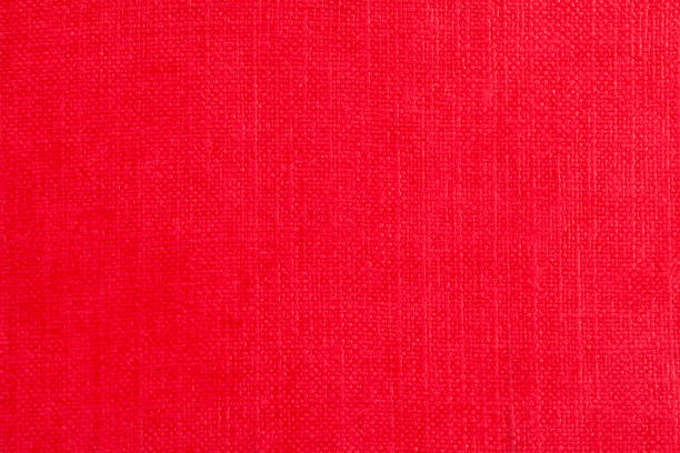 istock Background of red linen fabric, place for text 894281250