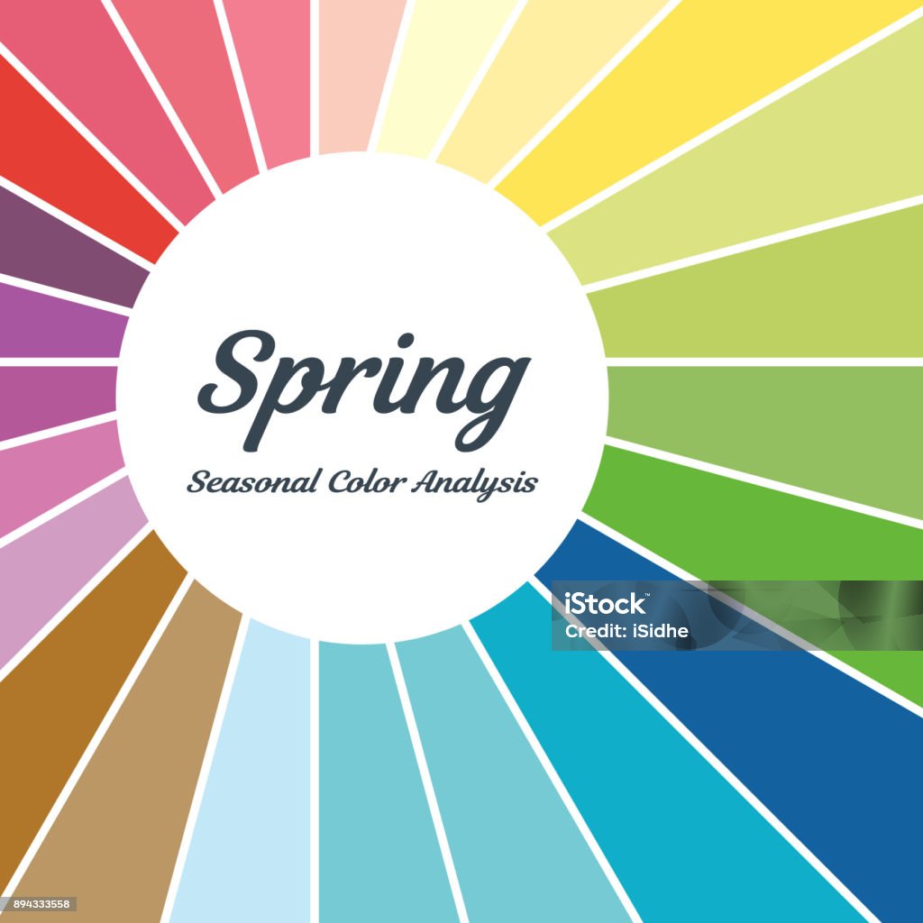 Spring Color Annalysis Seasonal Color Analysis Palette For Spring Type Stock Illustration ...