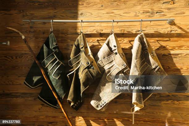 Traditional German Or Austrian Breeches Stock Photo - Download Image Now - Lederhosen, Tradition, Traditional Clothing