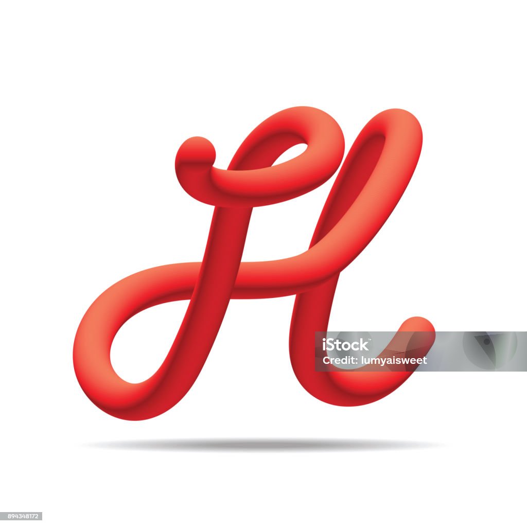H Image Color Red H Letter Red Blending Color Design Template Element Stock Illustration ...