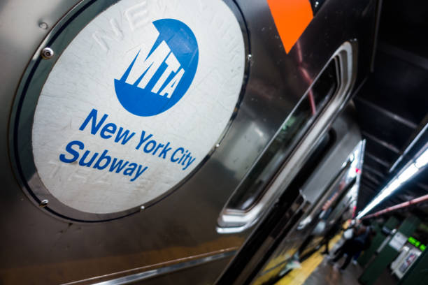 NEW YORK, USA - October 13, 2016. Subway metro Logo during afternoon in Manhattan