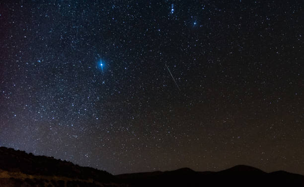 Geminid Meteor Shower stock photo