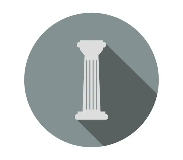 Vector illustration of temple column icon