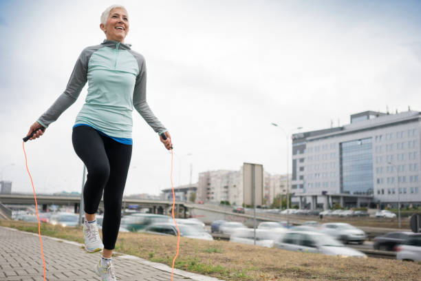 istock Women exercise in city 894396344