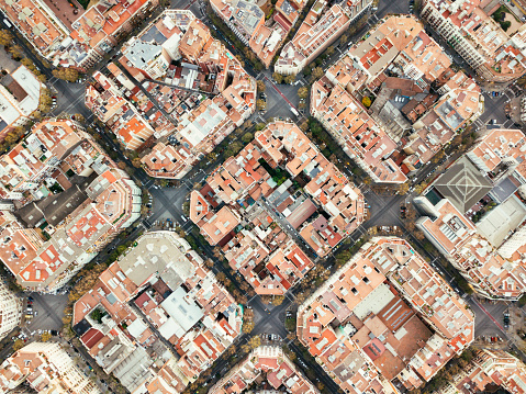 Eixample neighborhood in Barcelona