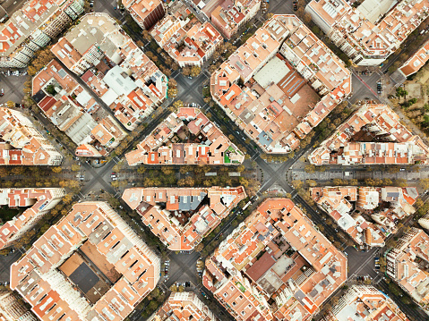 Eixample neighborhood in Barcelona