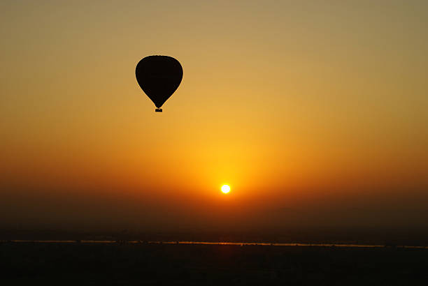 istock Hot air balloon at sunset 89441174