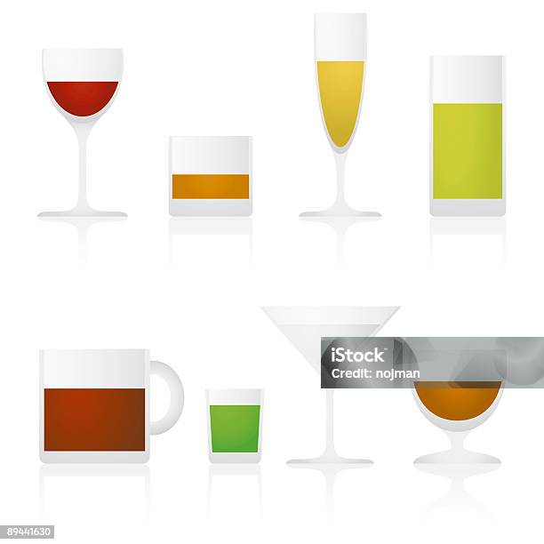 Wektor Okulary - Stockowe grafiki wektorowe i więcej obrazów Alkohol - napój - Alkohol - napój, Alkohol wysokoprocentowy, Bez ludzi