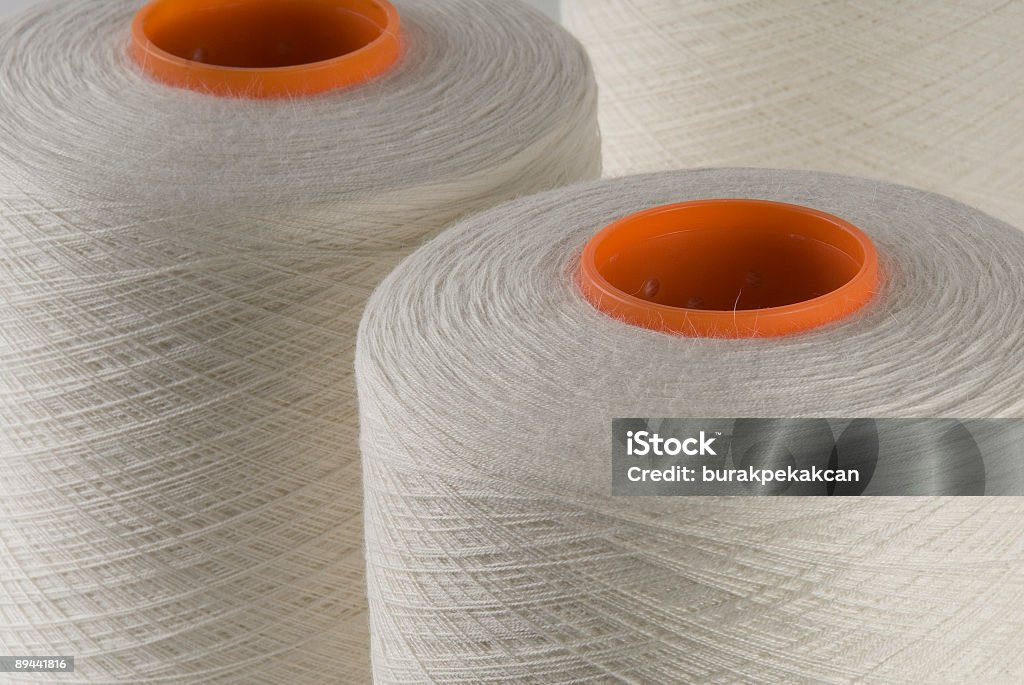 Sewing Thread Spools Natural Fiber Close Up Elevated View Stock Photo -  Download Image Now - iStock