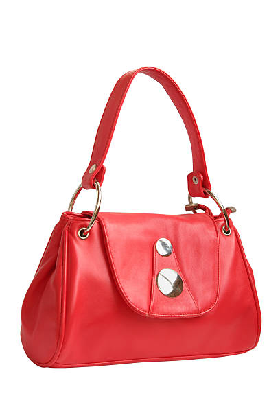 red female handbag stock photo