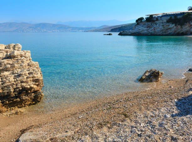 istock Summer morning Pulebardha beach (Albania). 894420646
