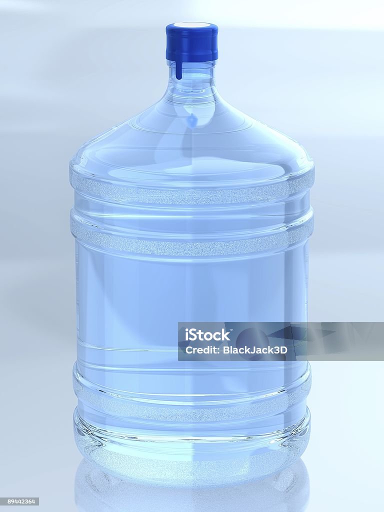 Oficina botella de plástico - Foto de stock de Agua libre de derechos