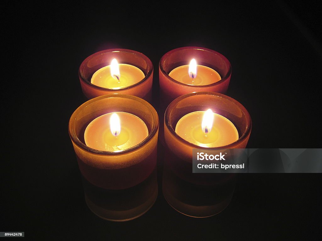 Quatro velas - Royalty-free Castiçal Foto de stock