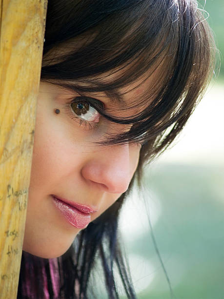 A face of a young pretty girl looking with sympathy