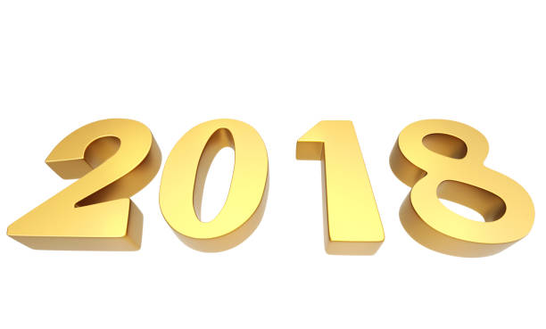 istock New 2018 year golden 3D figures 894433052