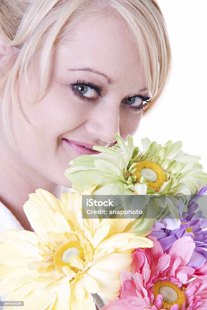 Woman with Flowers  Adult Stock Photo