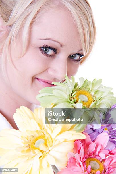 Woman With Flowers Stock Photo - Download Image Now - Adult, Adults Only, Beautiful People