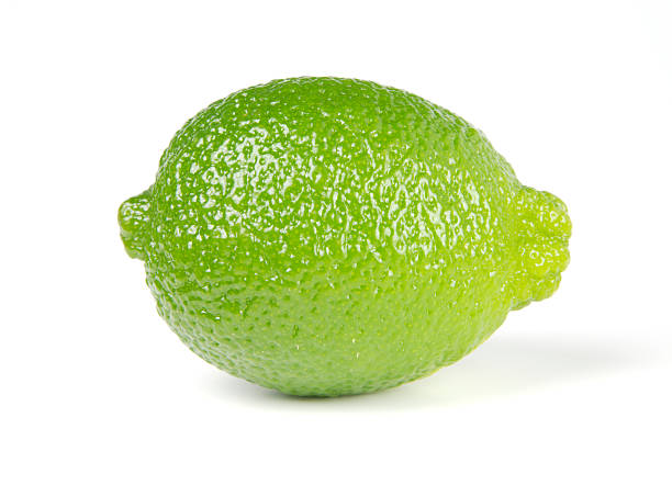 Single whole Lime stock photo
