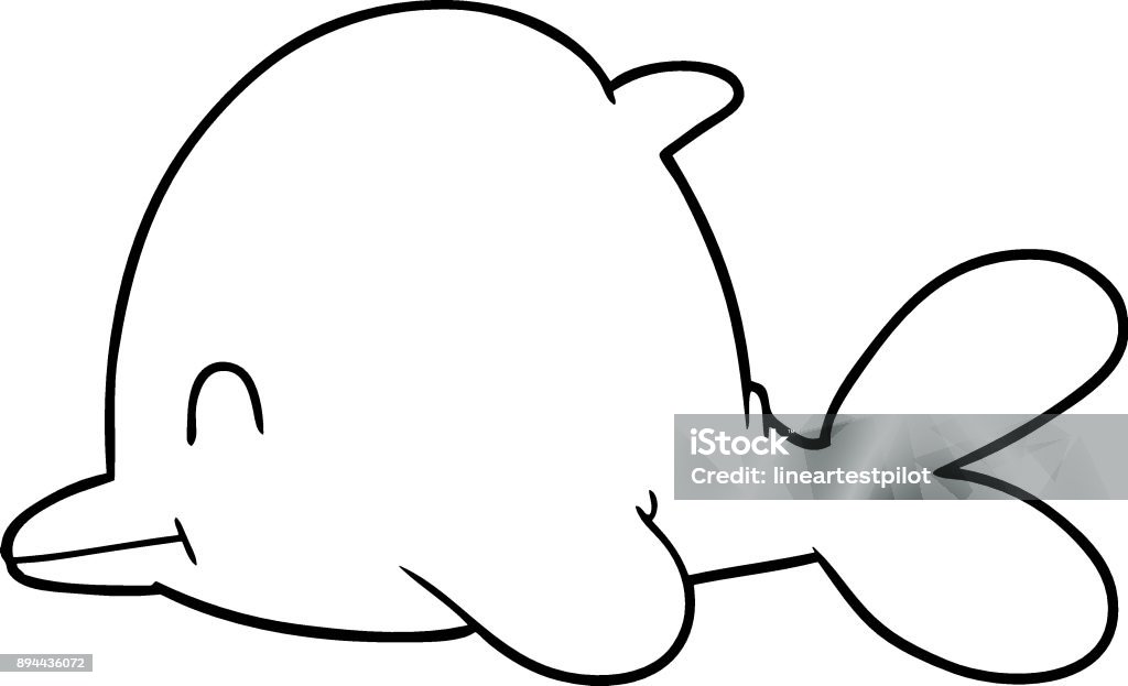 cartoon dolphin Art stock vector