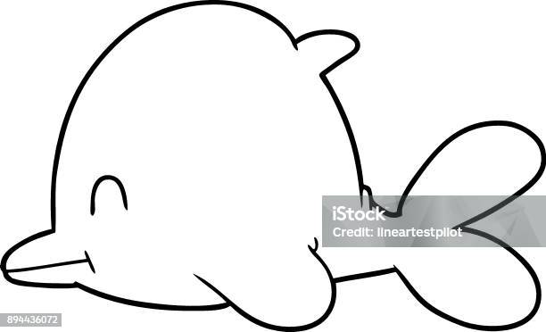 Cartoon Dolphin Stock Illustration - Download Image Now - Art, Border - Frame, Cartoon