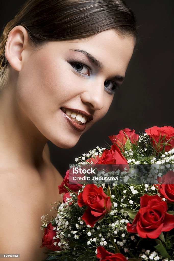 Gorgeous girl (bride) with flowers  Adult Stock Photo