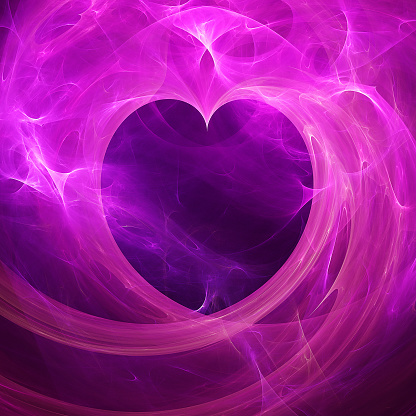 Purple abstract heart background