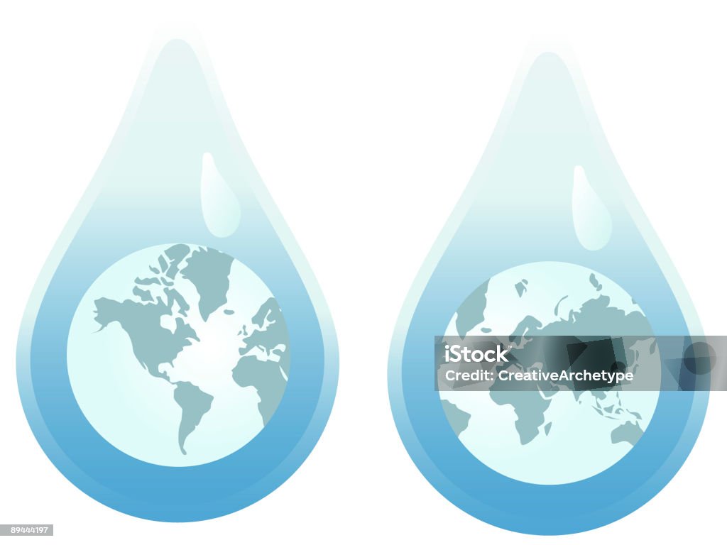 Water Concervation  Color Image stock illustration