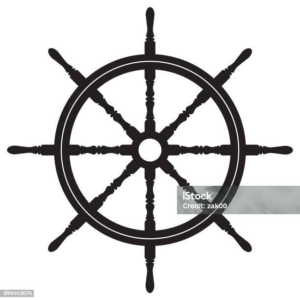 Ship Helm Stock Illustration - Download Image Now - Helm - Nautical Vessel Part, Vector, Rudder