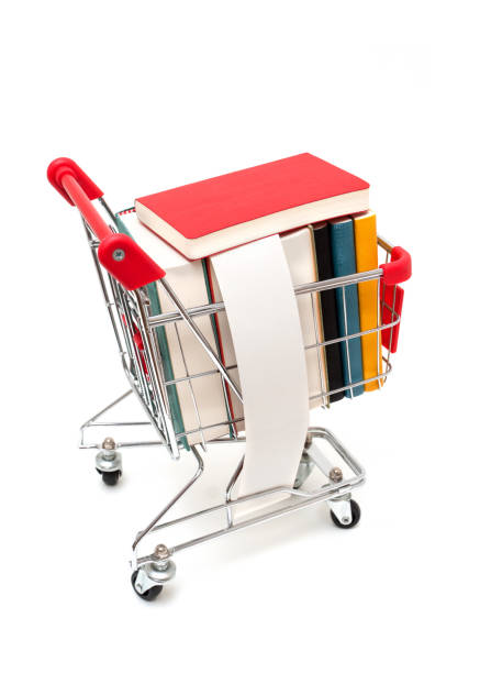 istock Books in Shopping Cart isolated on white background 894447488