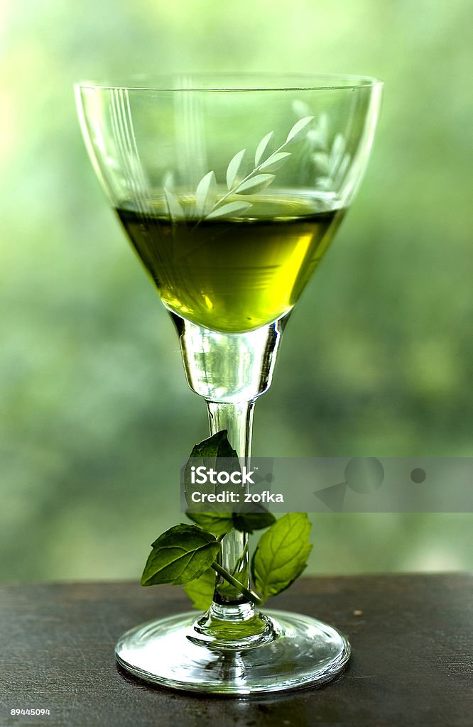 green point  Alcohol - Drink Stock Photo