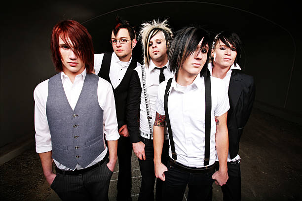 istock Group of Males Posing Outdoors at Night 89445210