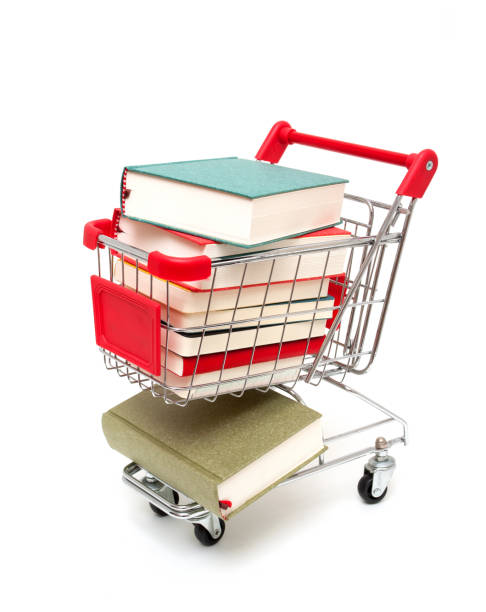 istock Books in Shopping Cart isolated on white background 894453448