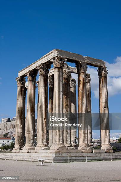 Rozciągacz Olimpijskiego Zeusa Pozostaje - zdjęcia stockowe i więcej obrazów Architektura - Architektura, Ateny - Grecja, Bez ludzi